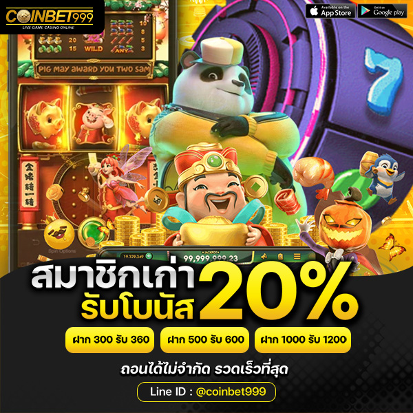 รับโบนัส 20% ทุกวัน